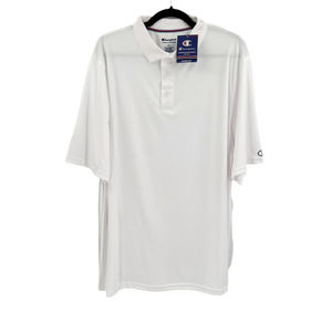 Champion Mens Big & Tall White Polo Shirt